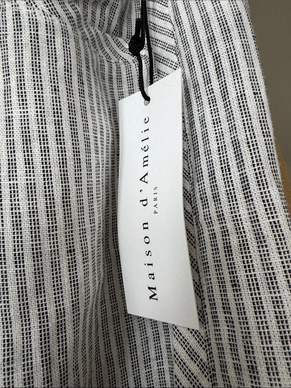 NWT! ✨ Striped Linen-Blend Barrel Leg Drawstring Pants - Picture 8 of 8
